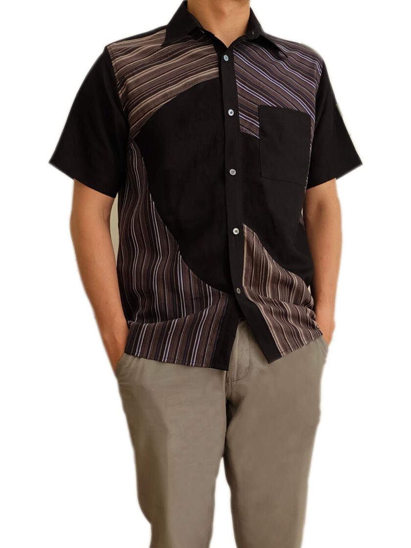 Aru Shirt Black Upcycled
