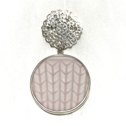 ARTISTICA Flower of Life Brooch with Plate Porcelain