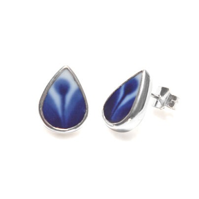 ARTISTICA Blue Tulip Stud Earring